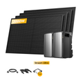 2x EcoFlow Stream Ultra, stockage tout-en-un pour centrales électriques de balcon, avec 4 modules solaires bifaciaux de 500W, par Powerness