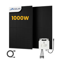 Kit de centrale solaire EcoFlow pour balcon, panneaux solaires bifaciaux 890/1000 Wc, onduleur 800 W, Powerness