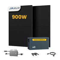 Système de stockage tout-en-un Growatt NOAH 2000 pour centrales solaires de balcon, avec 4 modules solaires bifaciaux JA Solar de 450 W, par Powerness 