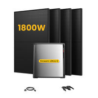 EcoFlow Stream Ultra X, All-in-One Speicher für Balkonkraftwerke, mit 4 x 450 Bifaziale Solarmodule, by Powerness