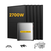 EcoFlow Stream Ultra X, Solaranlage mit Speicher, mit 6 x 450W Bifazialen Solarmodulen, by Powerness