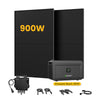 Stockage batterie 2048Wh + 2 modules solaires bifaces 450W + onduleur 800W / Auto-collecte